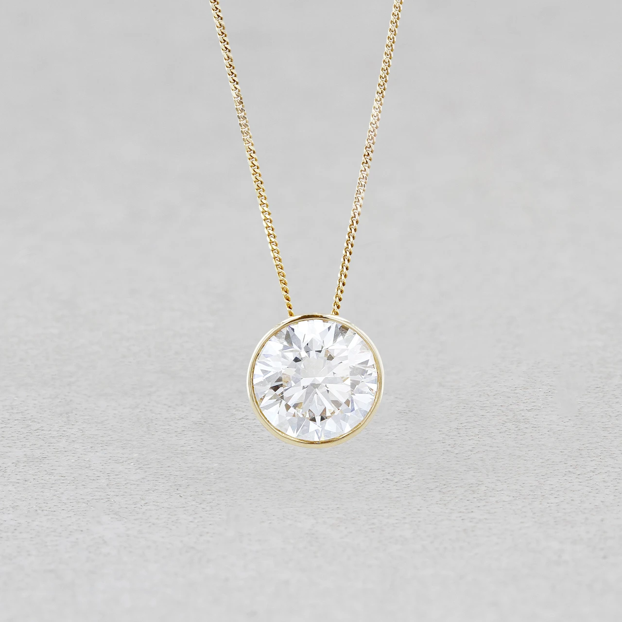 9ct Yellow gold 2.06ct Lab Grown Diamond Pendant.