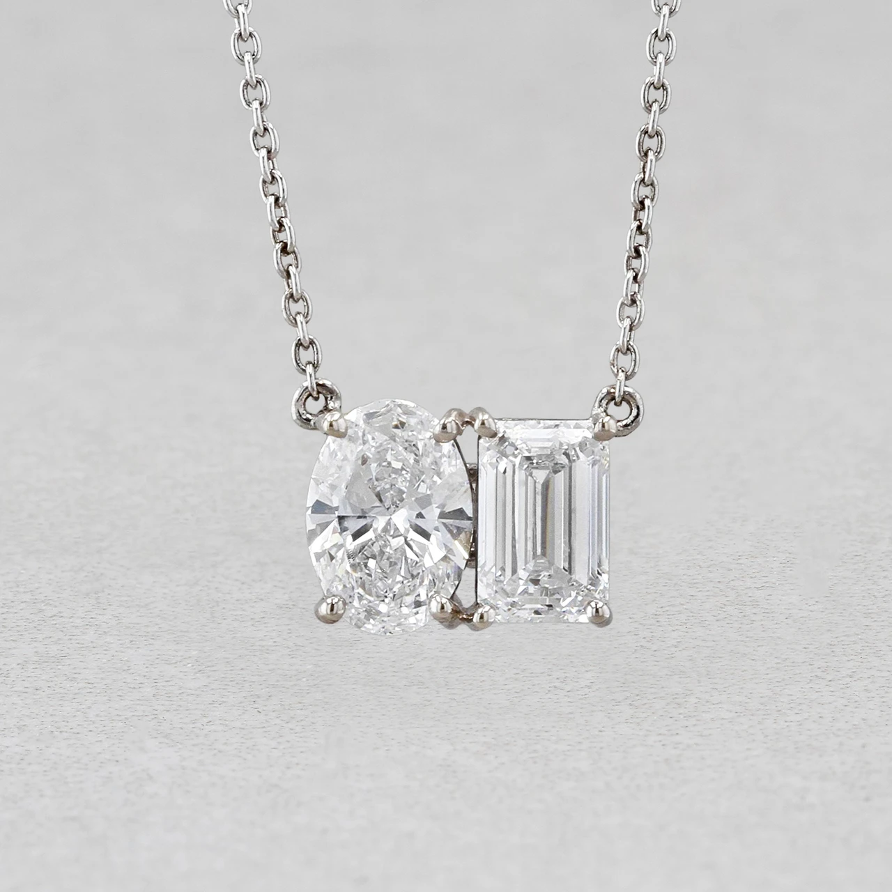 18ct White Gold 2.04ct Lab Grown Diamond Pendant