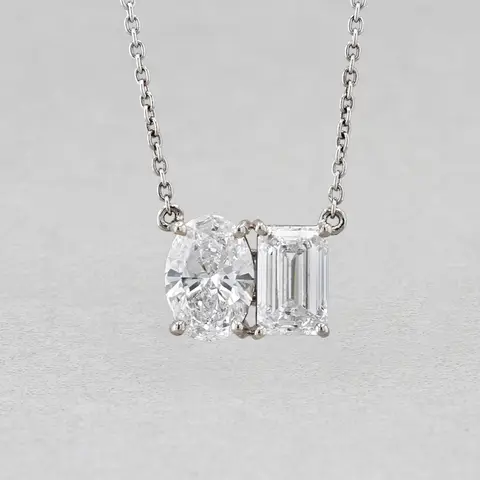 18ct White Gold 2.04ct Lab Grown Diamond Pendant
