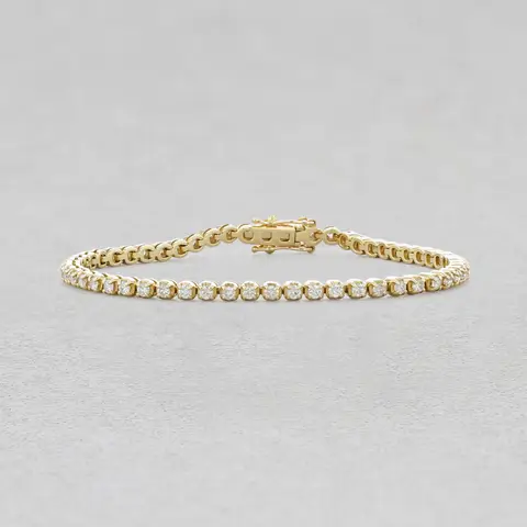 18yg 2.00ct  Diamond Tennis Bracelet 