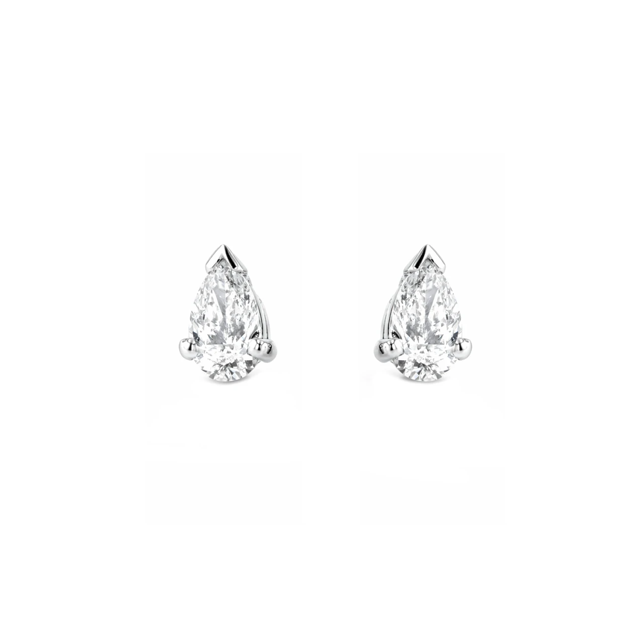 18ct White Gold Diamond Earrings