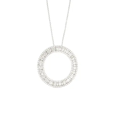 18ct White Gold Diamond Pendant