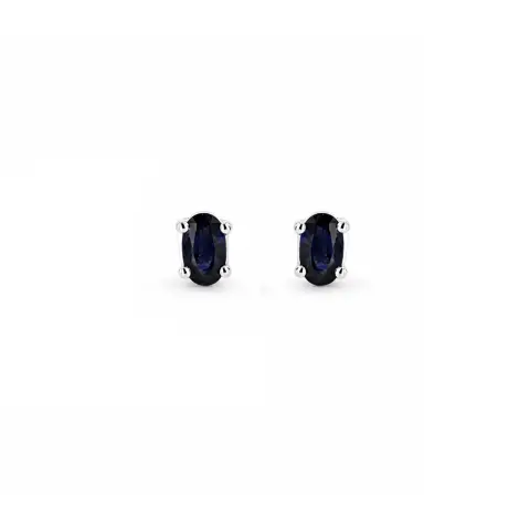 18ct White Gold Sapphire Earrings