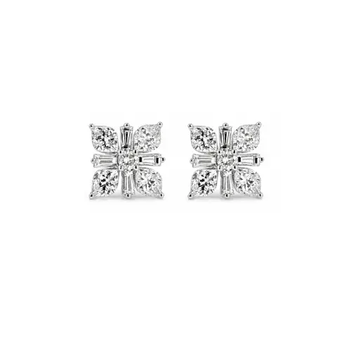 18ct White Gold Diamond Earrings
