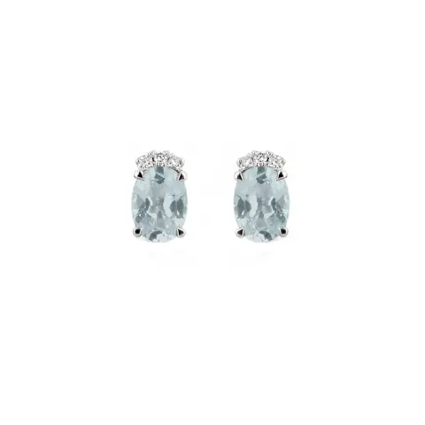 18ct White Gold Aquamarine Earrings