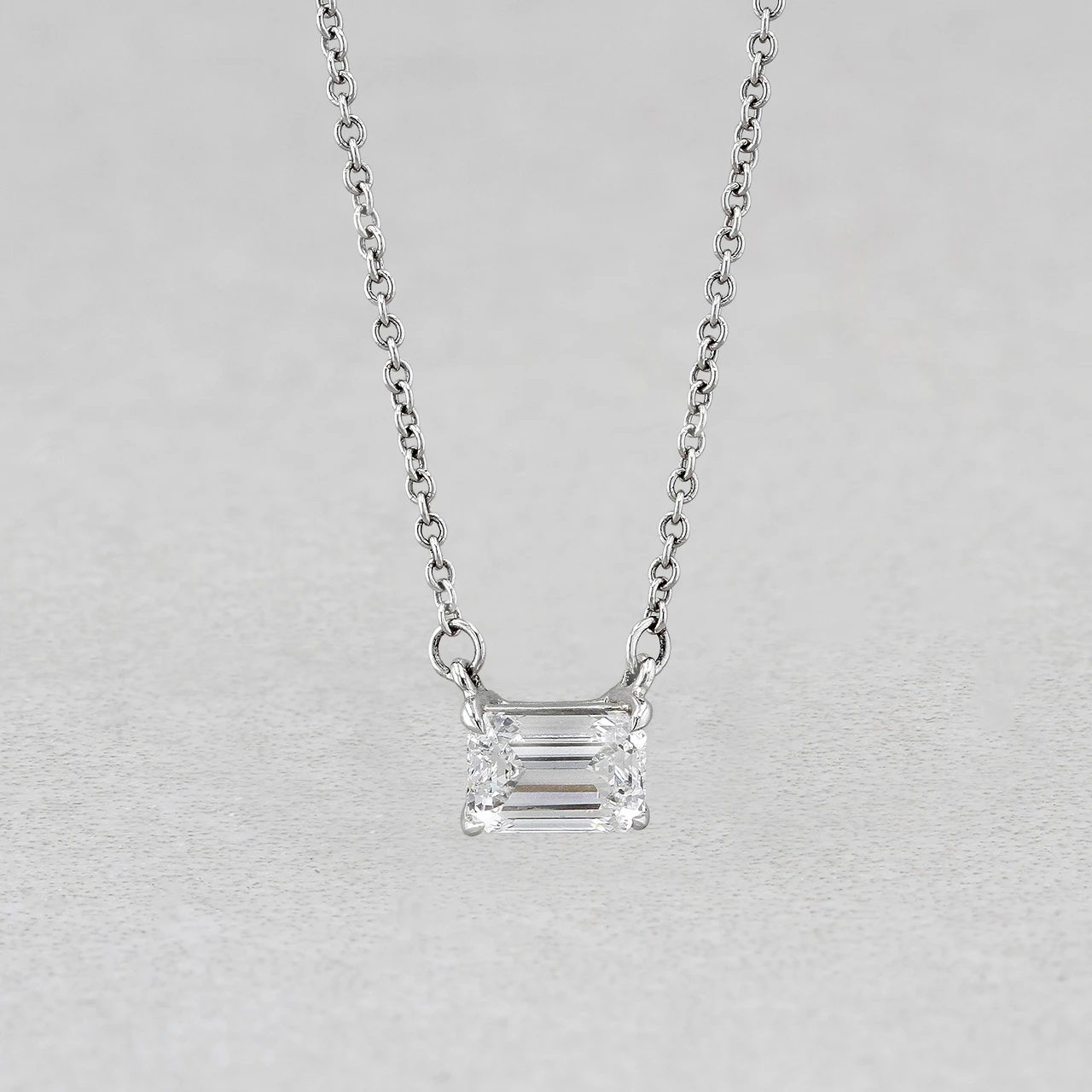 18ct White Gold 1.03ct Lab Grown Diamond Necklace