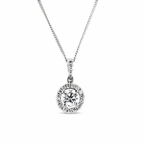 18ct White Gold Diamond Pendant