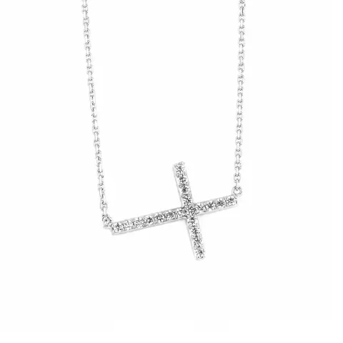 14ct White Gold Diamond Pendant