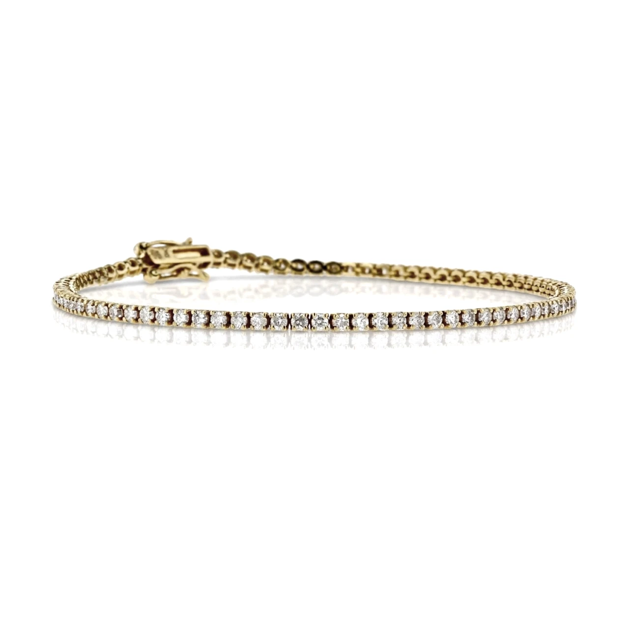 9ct Yellow Gold Diamond Bracelet