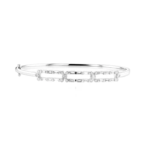 18ct White Gold Diamond Bangle
