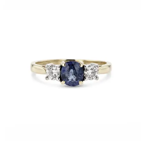 18ct Yellow Gold Sapphire and Diamond Ring