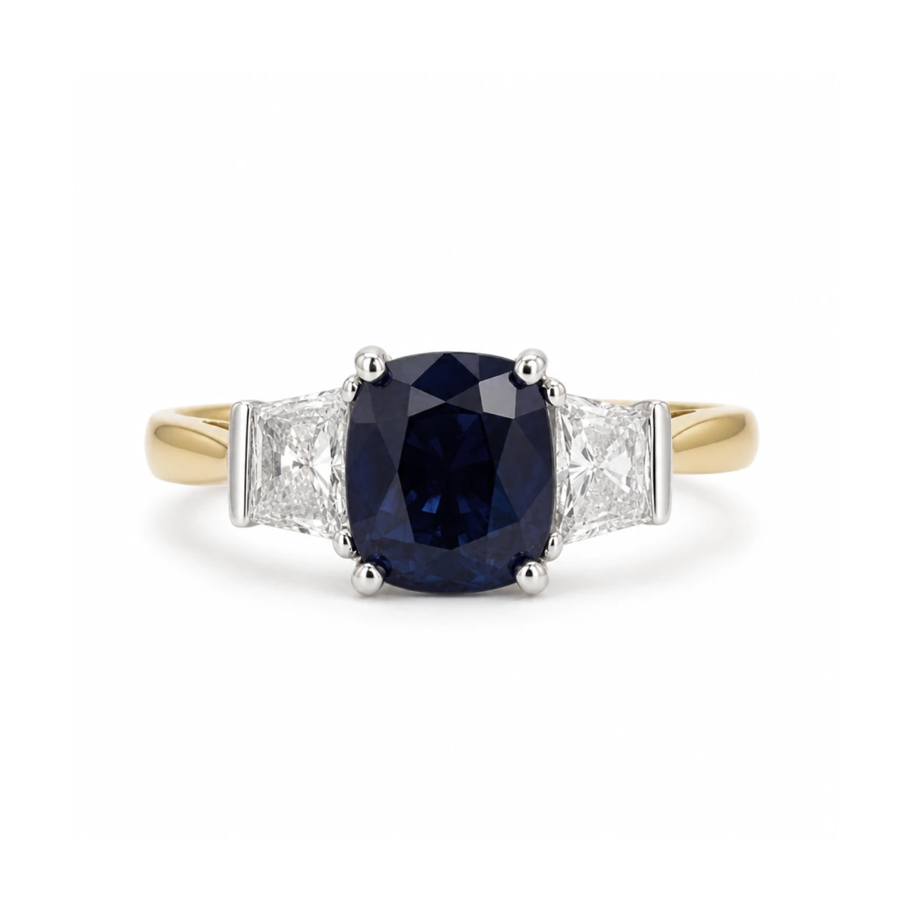 18ct Yellow Gold Sapphire and Diamond Ring