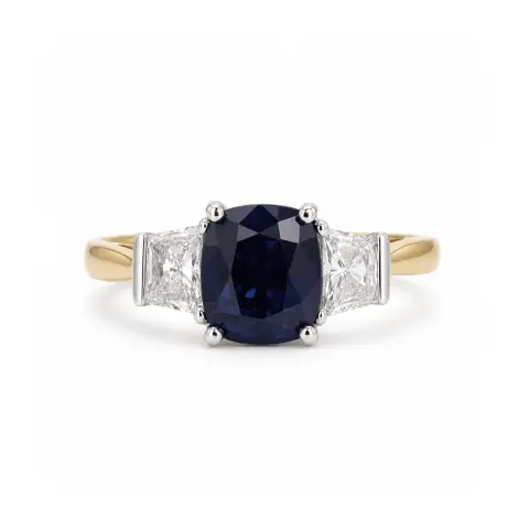 18ct Yellow Gold Sapphire and Diamond Ring
