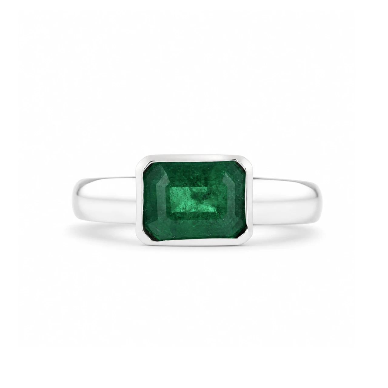 Platinum Emerald Ring