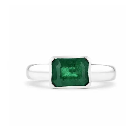 Platinum Emerald Ring