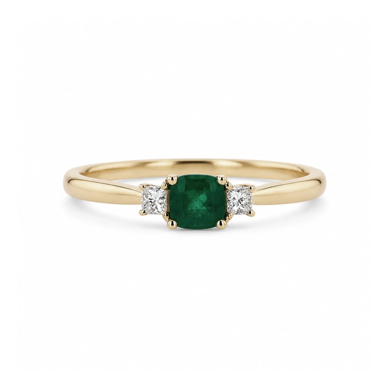 9ct Yellow Gold Emerald Ring