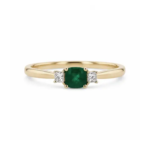 9ct Yellow Gold Emerald Ring