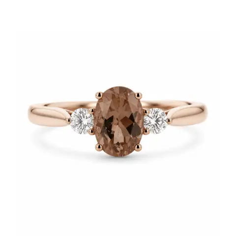 9ct Rose Gold Morganite Ring