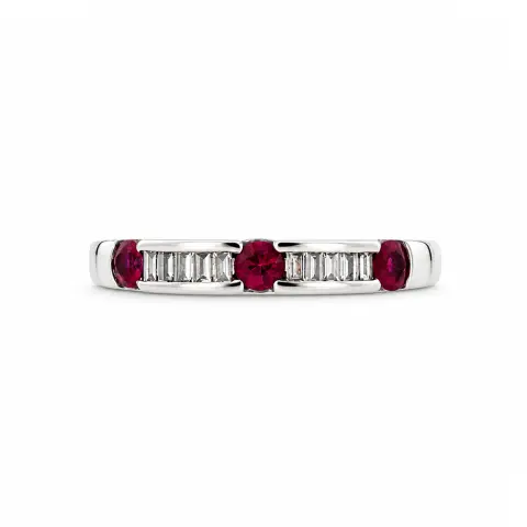 18ct White Gold Ruby and Diamond Ring