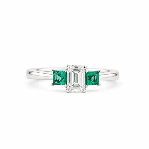 Platinum Emerald Ring