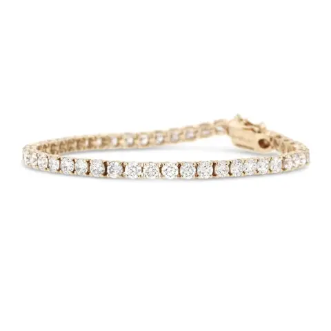 9ct Yellow Gold 7.07ct Lab Grown Diamond Bracelet