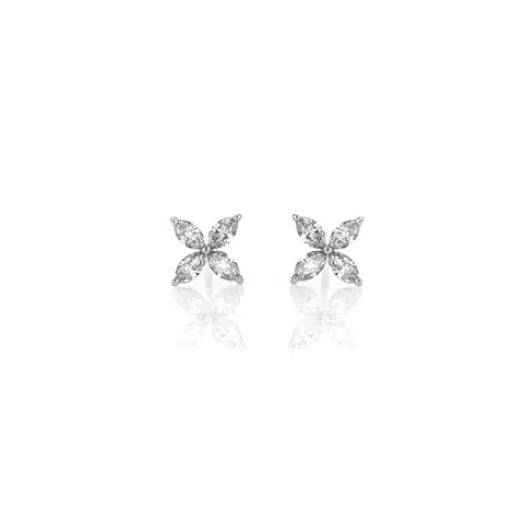 9ct White Gold 0.87ct Lab Grown Diamond Earrings.