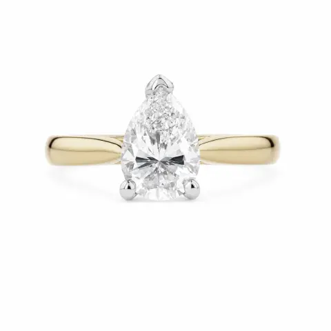 18ct Yellow Gold 1.50ct Pear cut diamond ring
