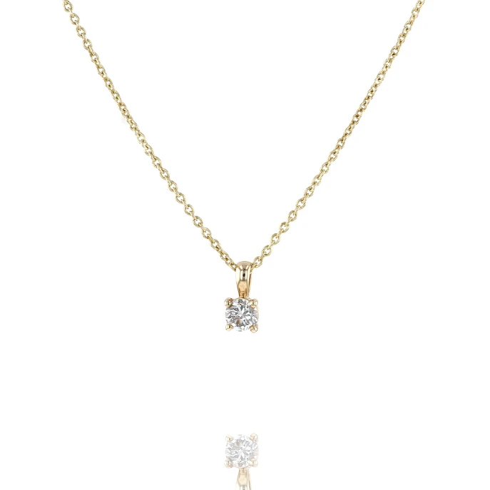 9ct Yellow Gold Lab Grown 0.20ct Diamond Pendant