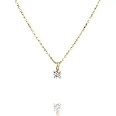 9ct Yellow Gold Lab Grown 0.20ct Diamond Pendant