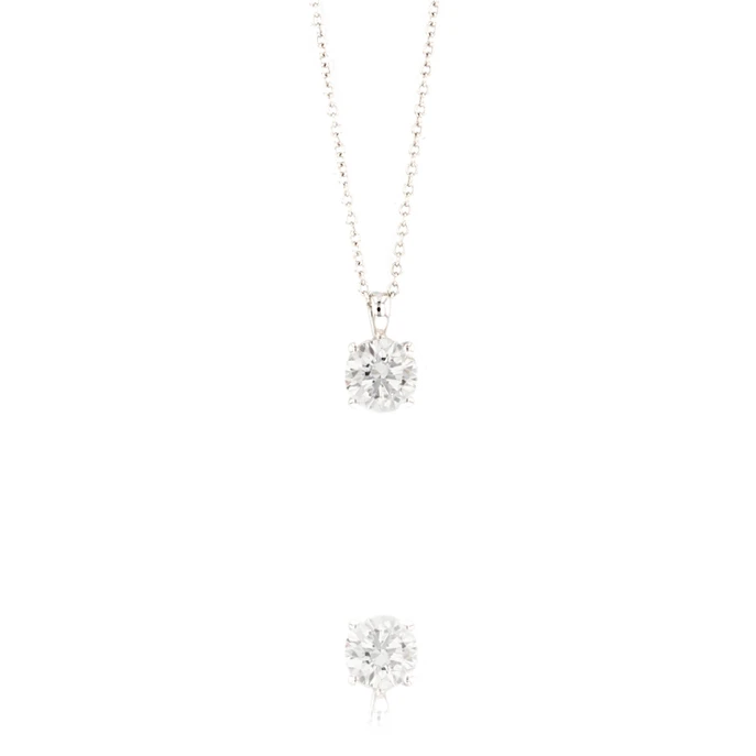 9ct white gold 0.90ct Lab Grown Diamond Pendant.