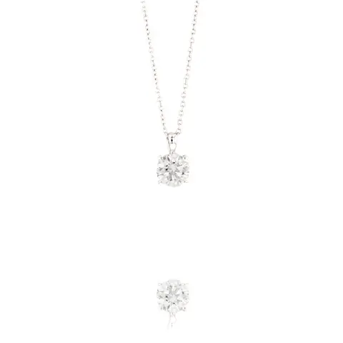 9ct white gold 0.90ct Lab Grown Diamond Pendant.