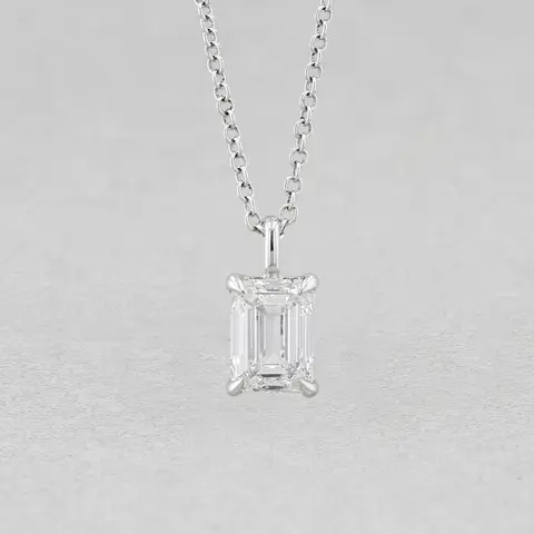 18ct White Gold 1.02ct Lab Grown Diamond Pendant