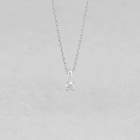 9ct White Gold Lab Grown 0.10ct Diamond Pendant