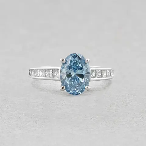 Platinum 2.03ct Lab Diamond Ring