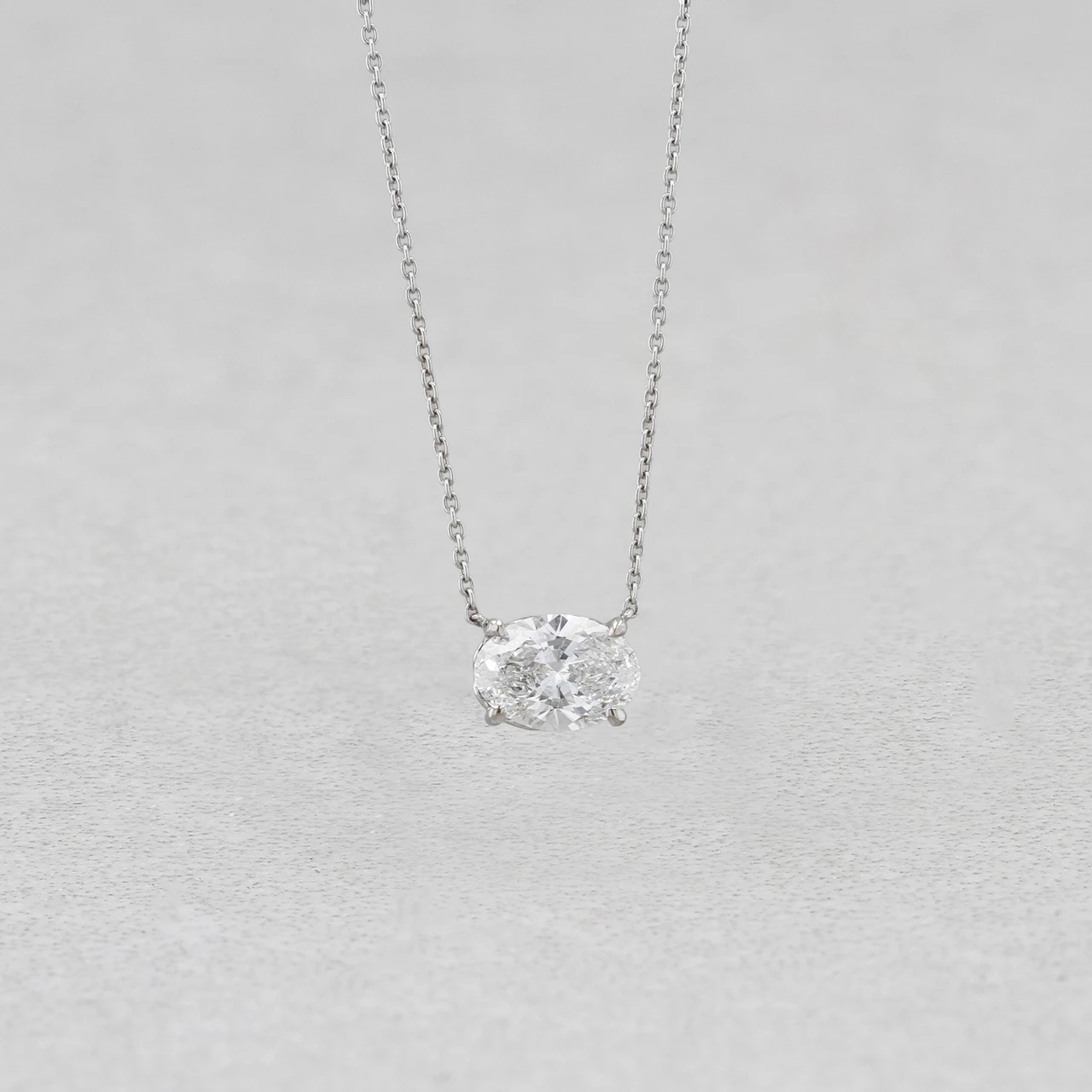 18ct White Gold 2.01ct Lab Grown Diamond Pendant