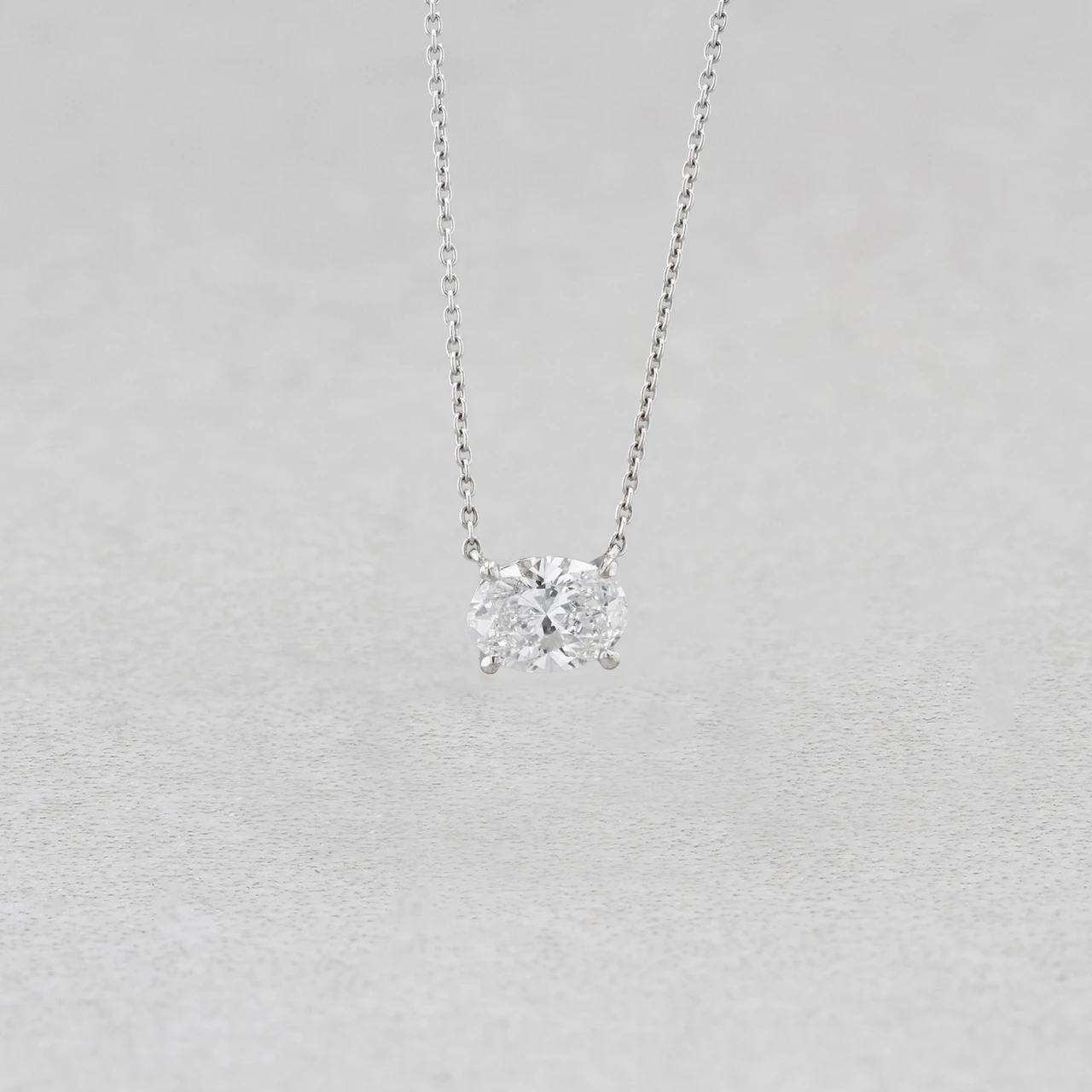18ct White Gold 1.50ct Lab Grown Diamond Pendant
