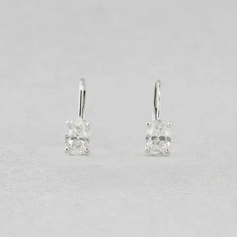 18wg diamond earrings 0.69cts 