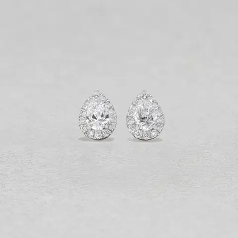 18wg Lab Diamond Earrings