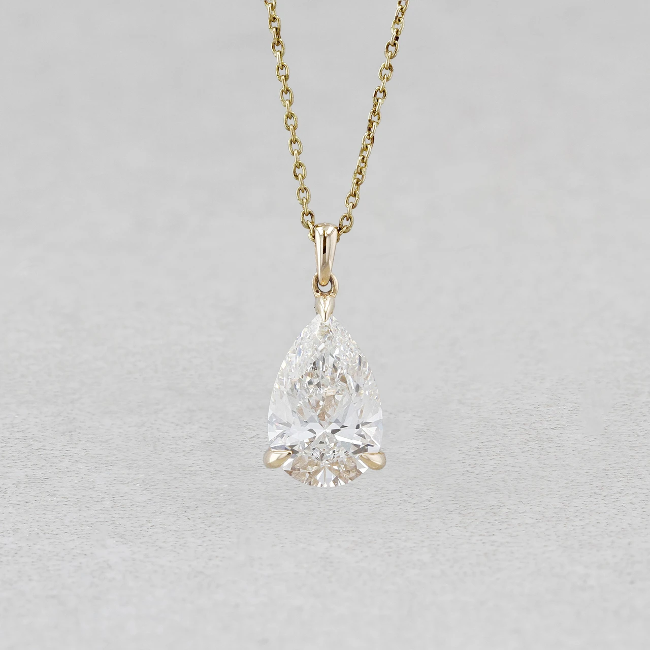 9ct Yellow Gold 3.03ct Lab Grown Diamond Pendant