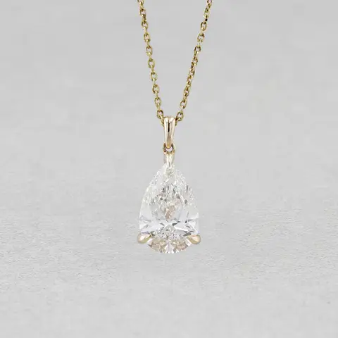 9ct Yellow Gold 3.03ct Lab Grown Diamond Pendant
