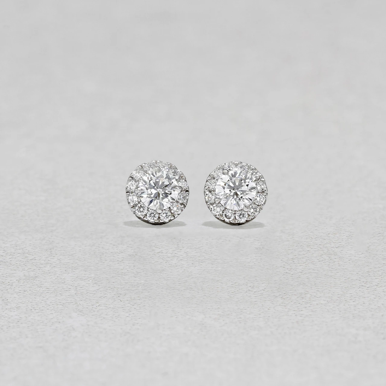 18wg Lab Diamond Earrings 2.00ct 