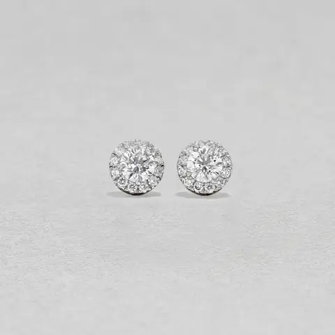 18wg Lab Diamond Earrings 2.00ct 