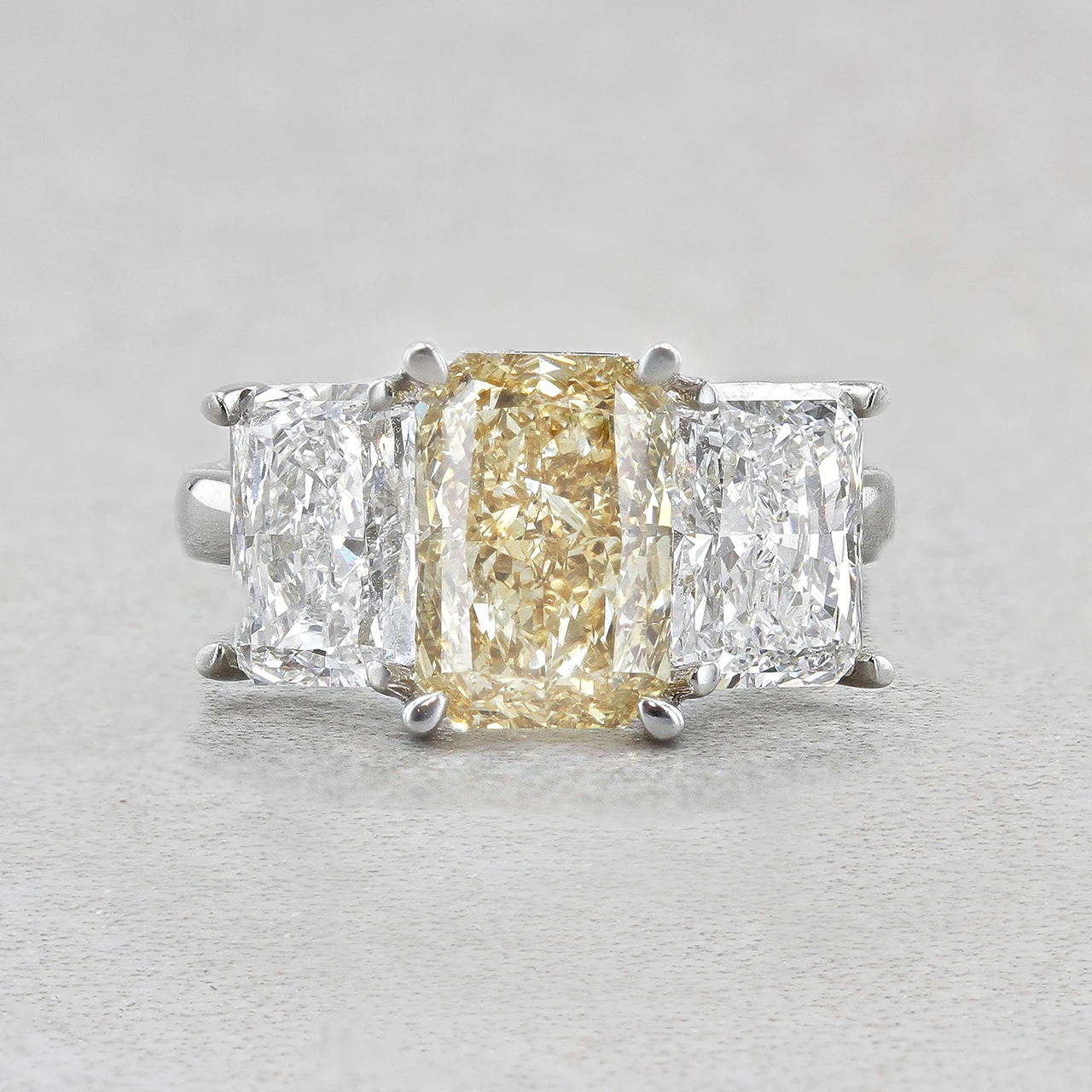 Platinum 6.03ct Lab Grown Radiant Cut Diamond Ring