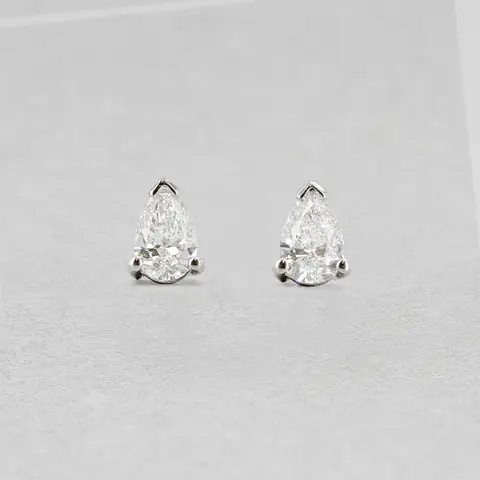 18wg diamond earrings 1.00ct