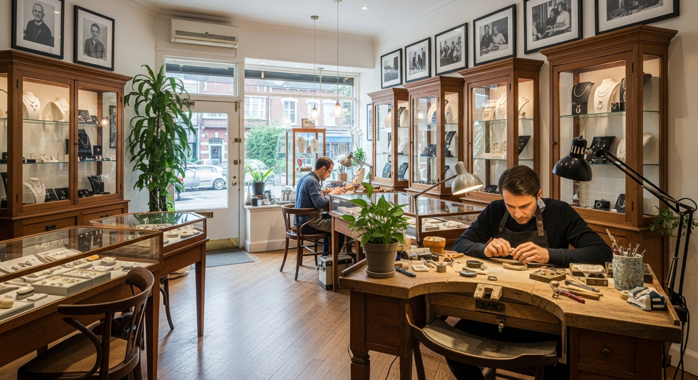 Jeweller at bench